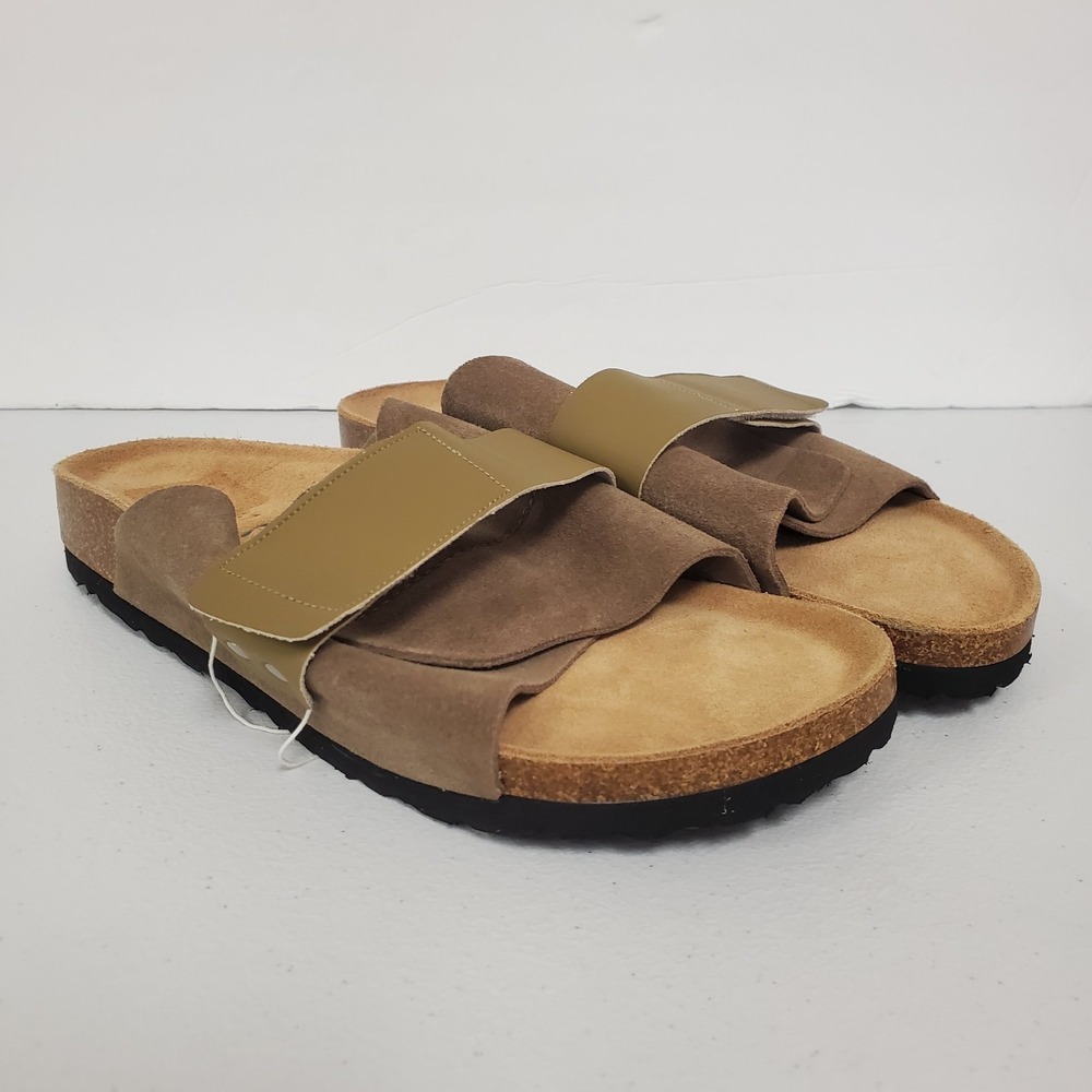 Birkenstocks Womens Leather Kyoto‎ Sandals Size 41 EU 10 US Narrow Brown Neutral